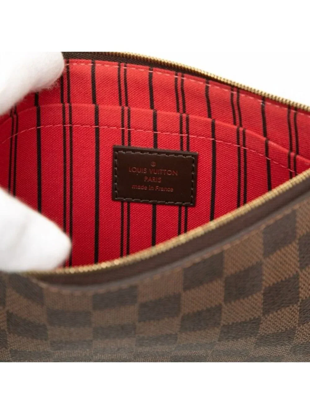 Louis Vuitton Monogram Neverfull Pouch Brown